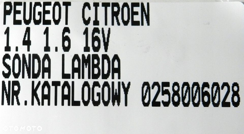 SONDA LAMBDA 0258006028 PEUGEOT CITROEN 1.4 1.6 - 6