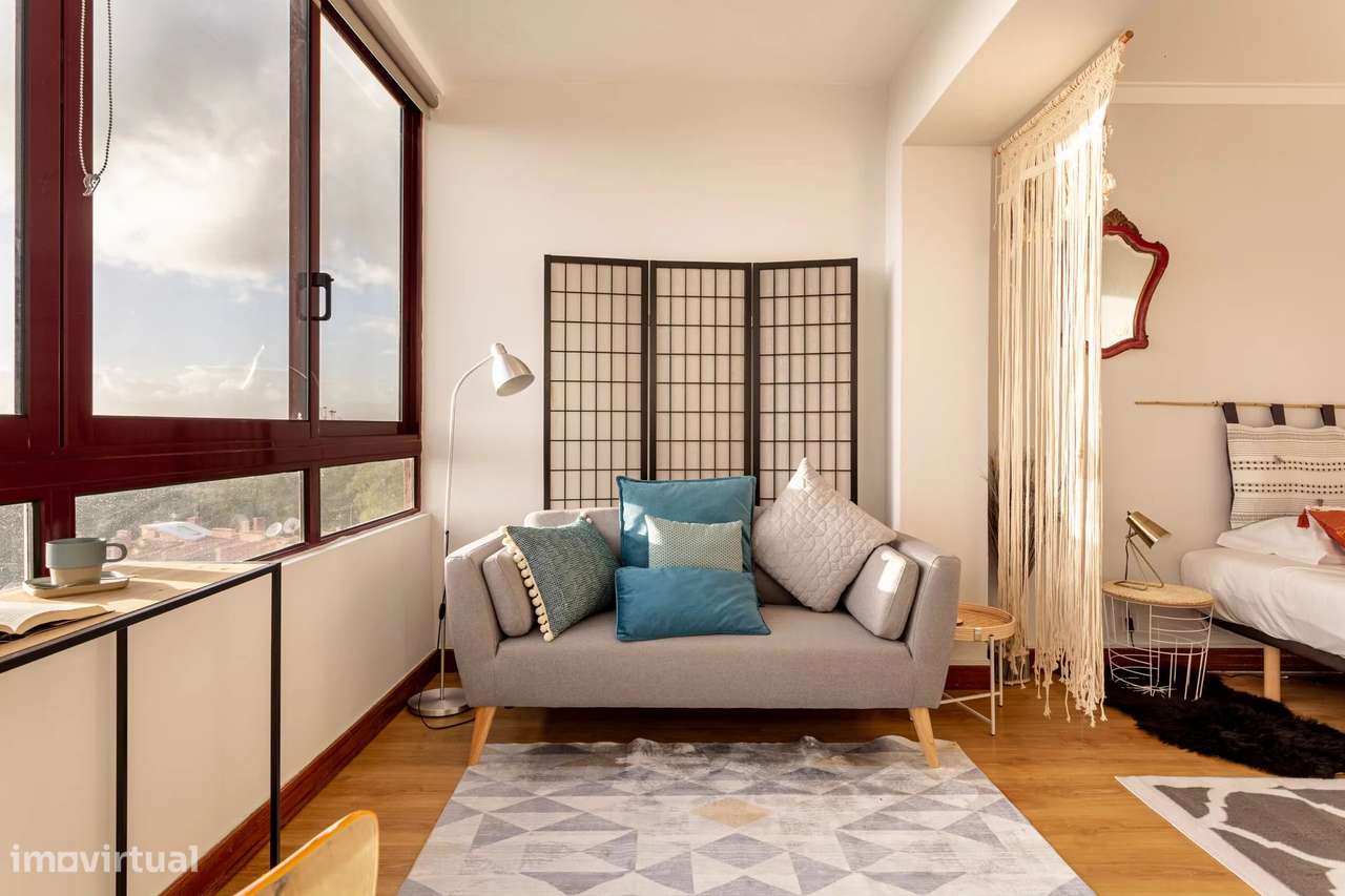 Estúdio totalmente mobilado e equipado com vista mar em São João da Ca - Grande imagem: 4/11