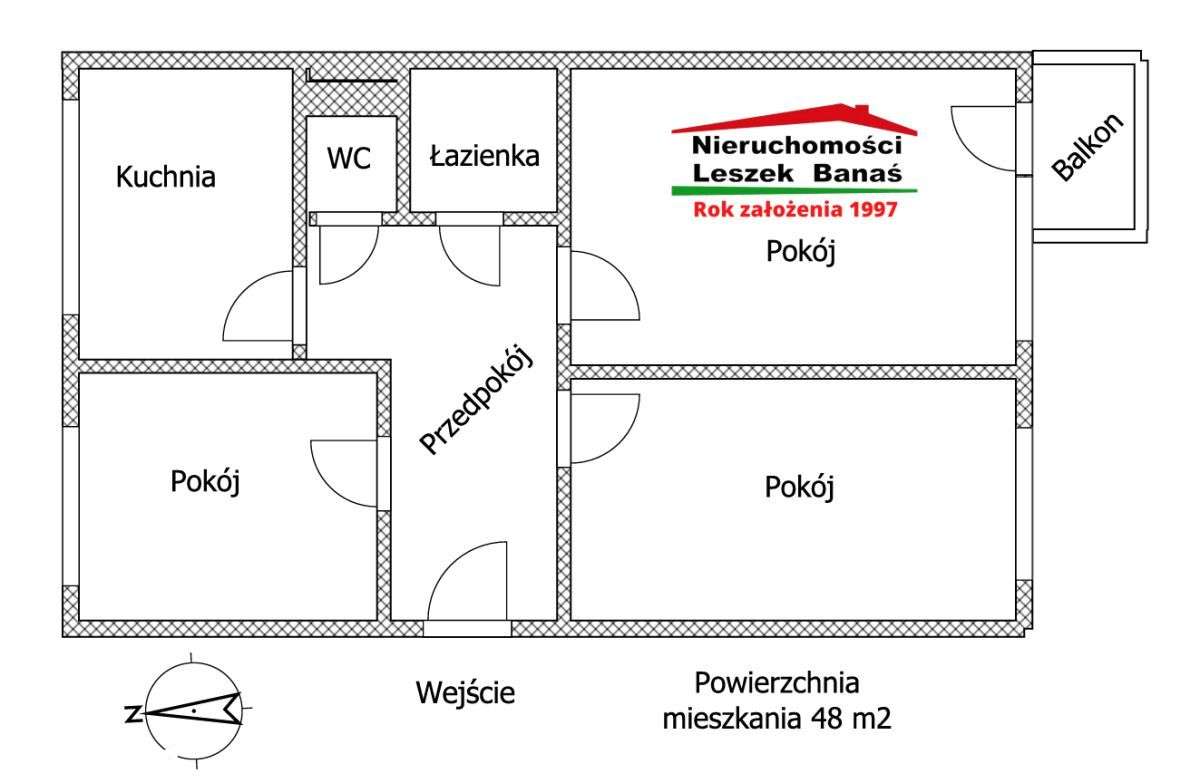 Mieszkanie, 48 m², Grudziądz-1