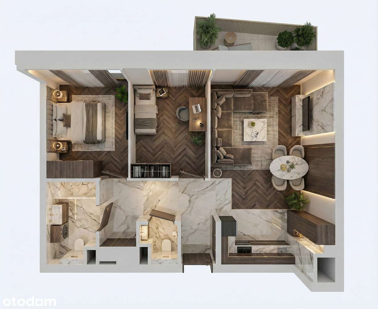 Kup Bez Prowizji - (0%) | MOKOTÓW ze Smart Home 57m² | 3 POKOJE !-12