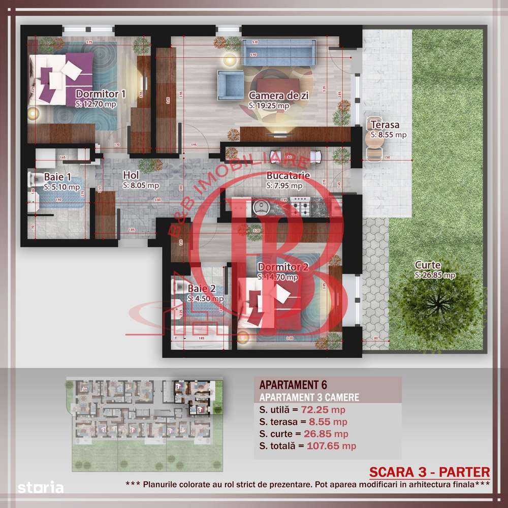 3 camere cu Gradina Titan Pallady Metrou Nicolae Teclu