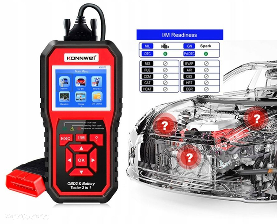 TESTER DIAGNOSTYCZNY OBD2 i DO AKUMULATORÓW 6V 12V - 4