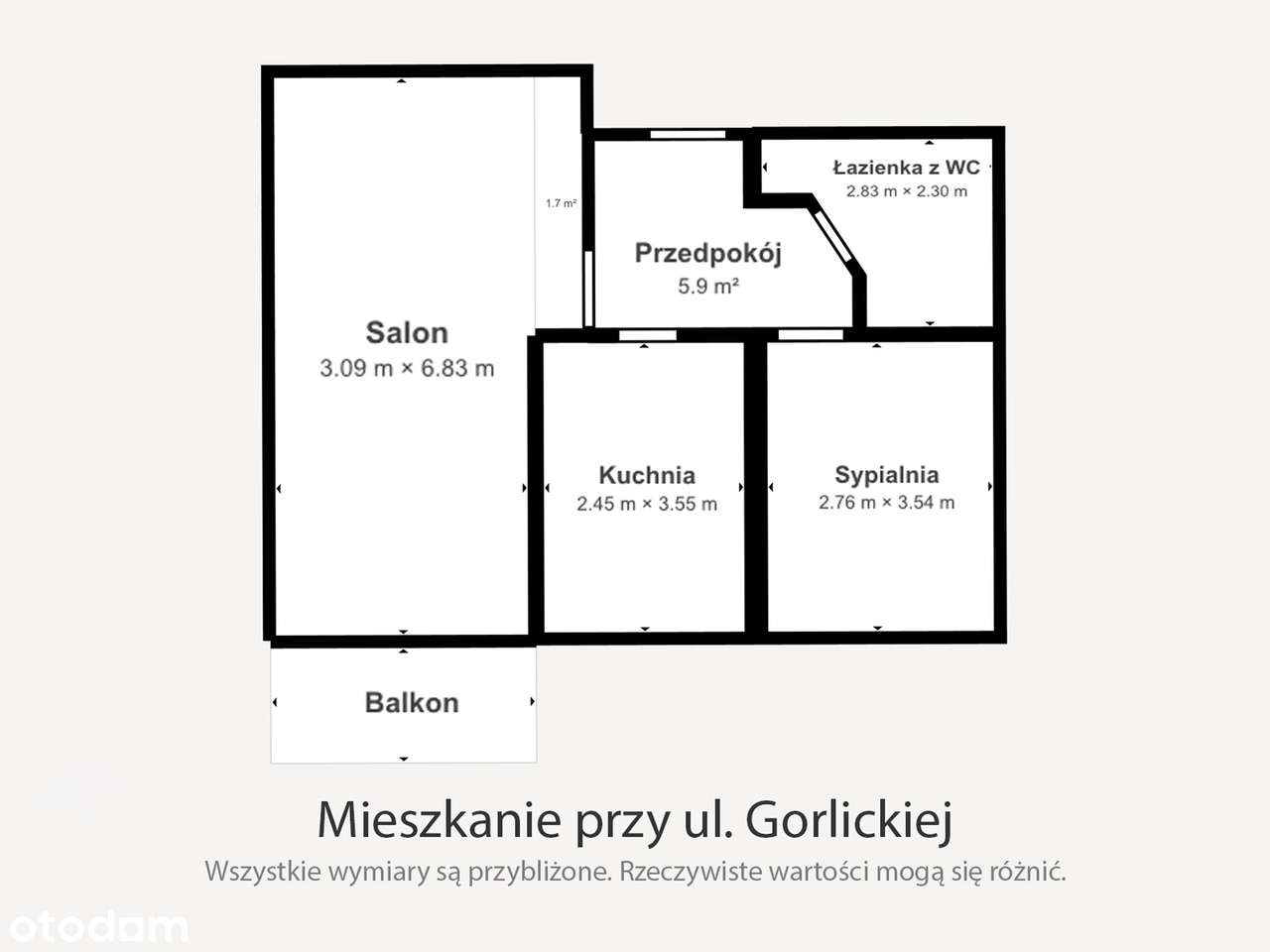 2-pokoje/Balkon - Pełny obrazek: 4/12