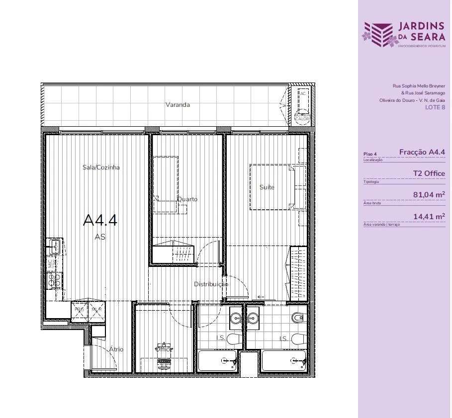 Apartamento T2+Office - Poente - Jardins da Seara SD/04437/CO - Grande imagem: 2/6