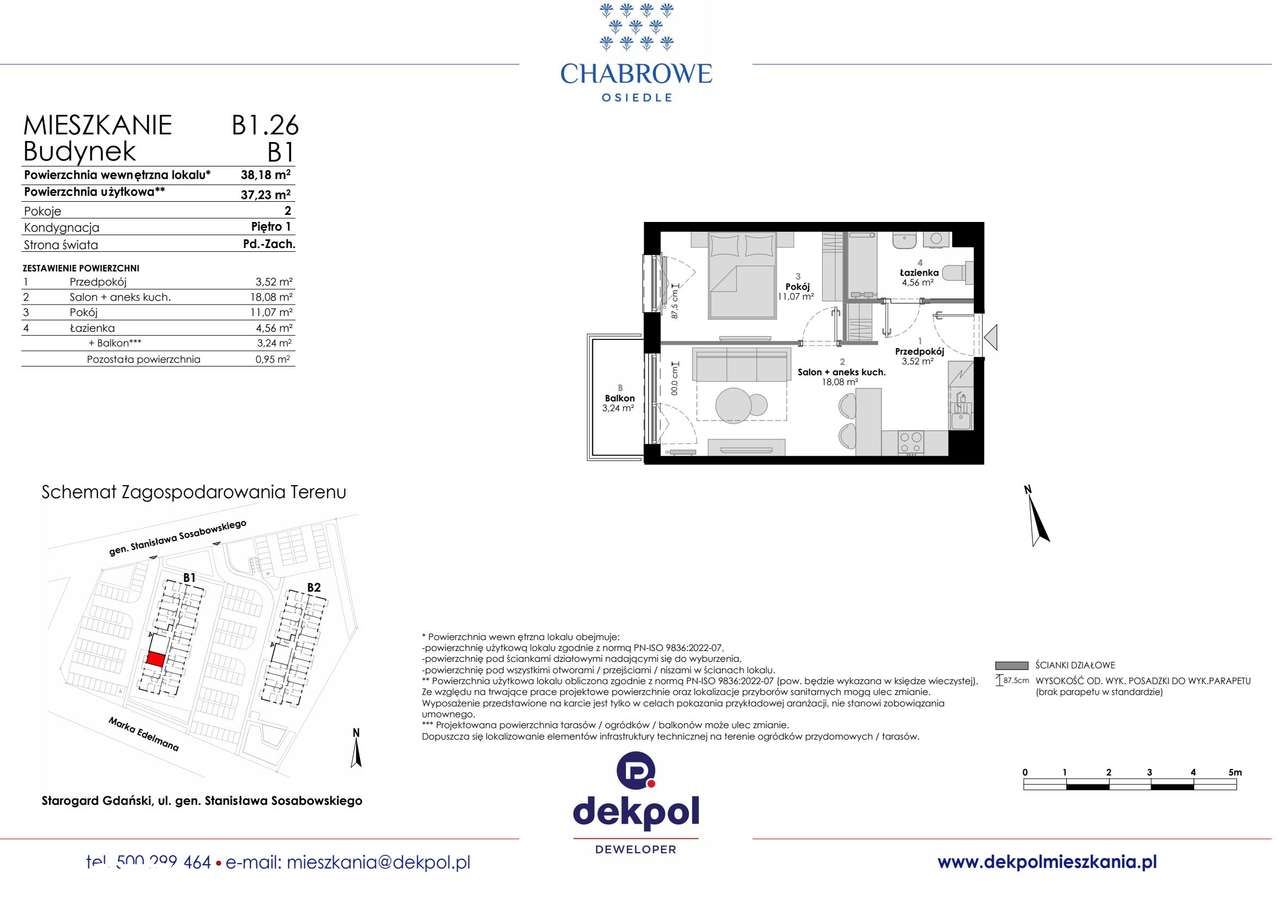 2-pokojowe mieszkanie 37m2 Bez Pośredników - Pełny obrazek: 2/7