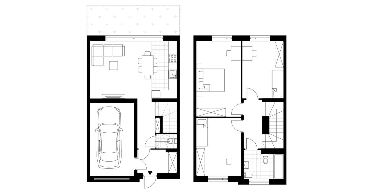 4-pokojowy dom 147,95 m2 + ogródek - Pełny obrazek: 4/9