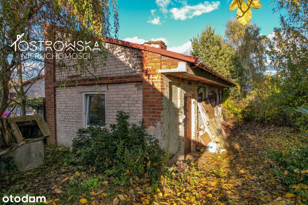 Mały zielony domek/domek gospodarczy/ duża działka-14