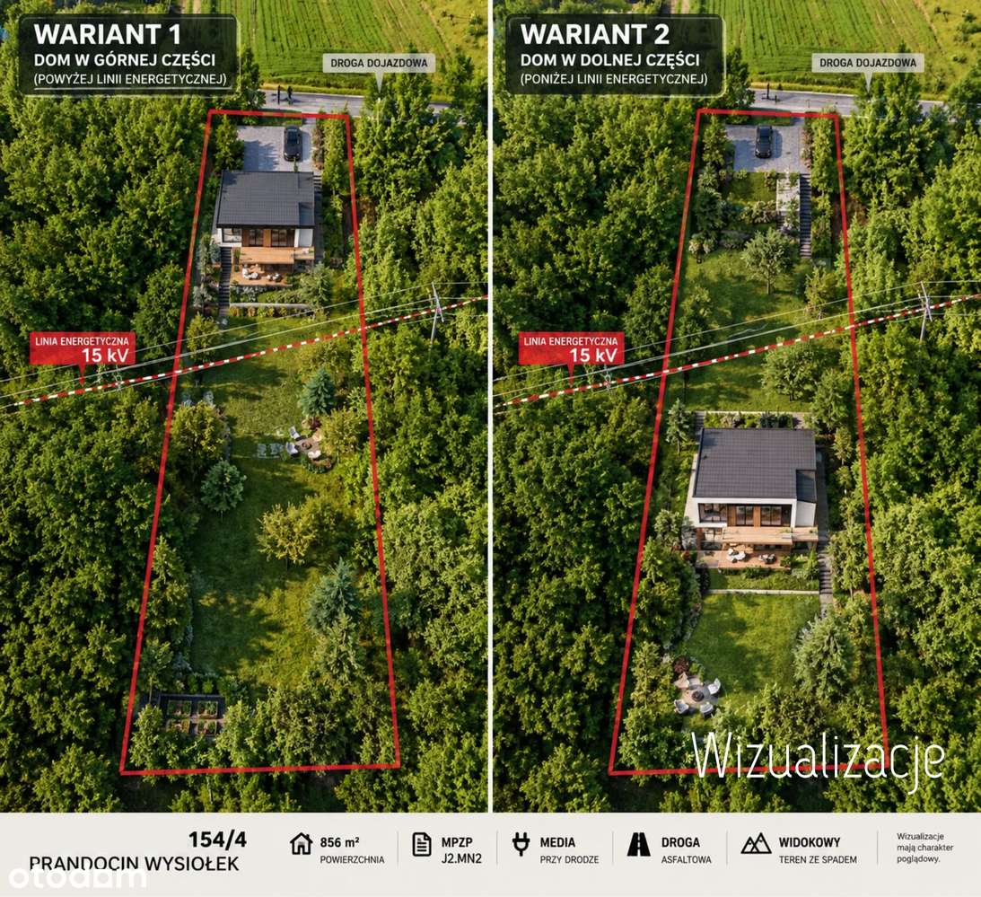Działka budowlana 856 m² | MPZP | media | 78 000 zł-1