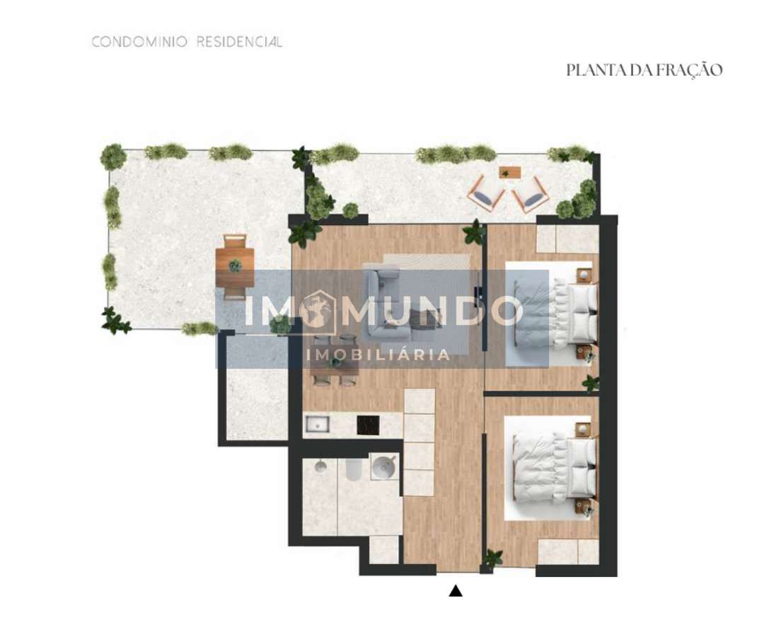 Exclusivo T2 de Último Piso com Terraço e Varanda - Condomínio Fechado-9