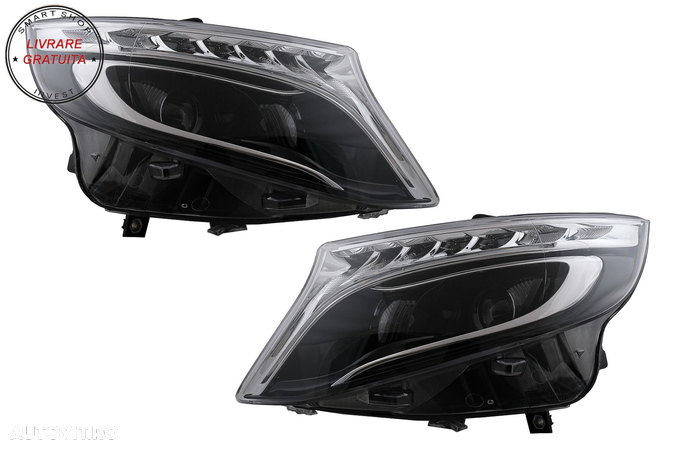 Faruri LED Mercedes V-Class W447 Vito (2014-2017) Negru- livrare gratuita - 1