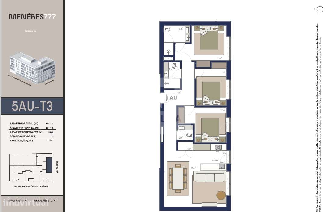 Apartamento T3 com garagem, Matosinhos Sul-19