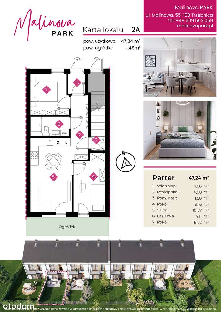 Kameralne osiedle Malinova Park Trzebnica - mieszkanie z OGRÓDKIEM-9