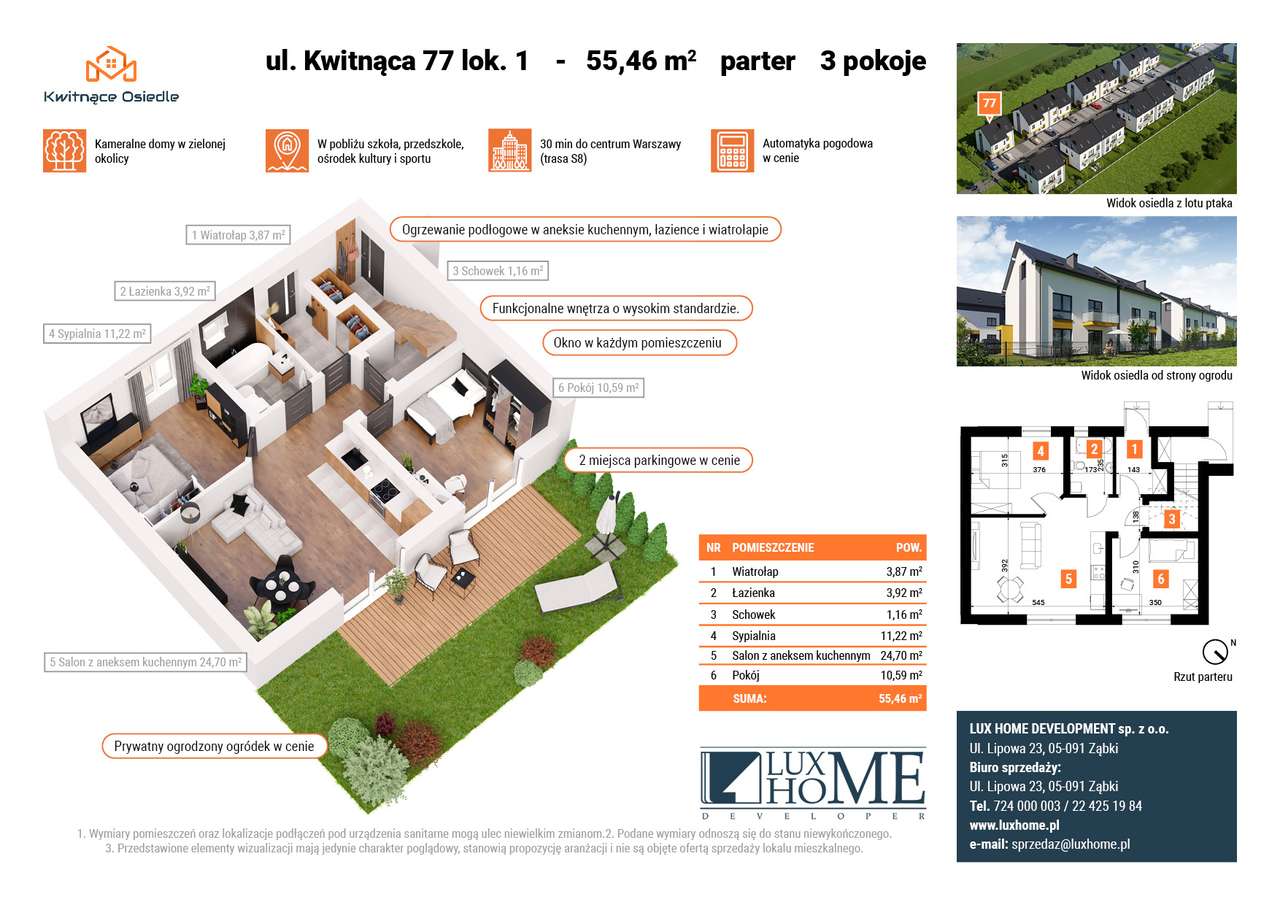 2 MIEJSCA, OGRÓDEK, BEZCZYNSZOWE - Pełny obrazek: 2/7