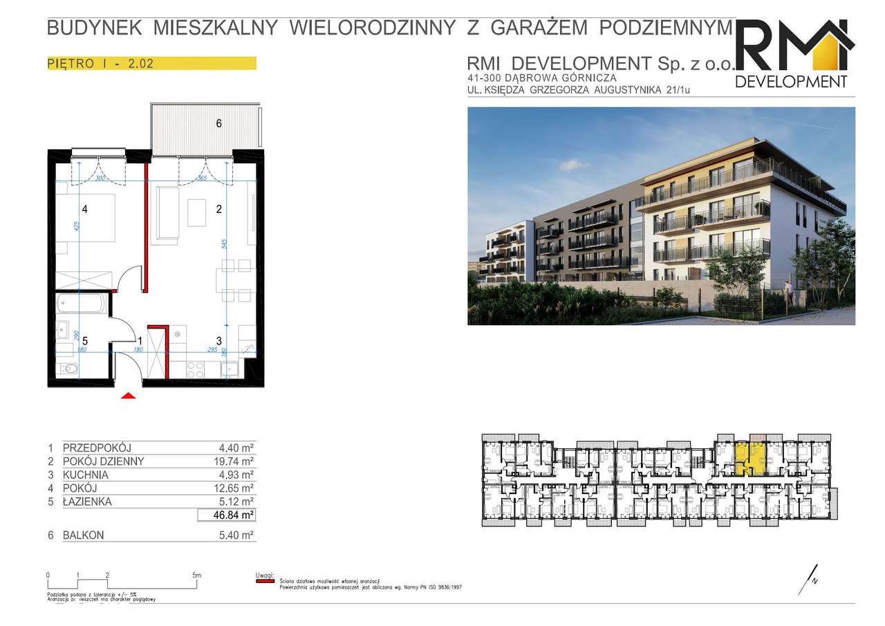 2 pokojowy apartament - Projekt Redena - Pełny obrazek: 2/20