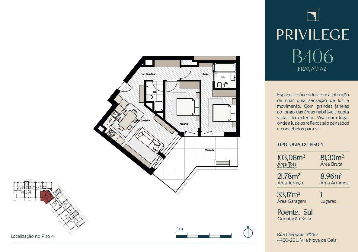 T2 Novo c/ Lugar de Garagem Duplo e Arrumos em Santa Marinha-17