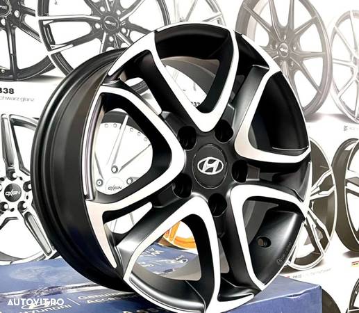 Jante Hyundai Elantra, Hyundai i30, noi, 15”, bicolore, Diamont Cut - 4