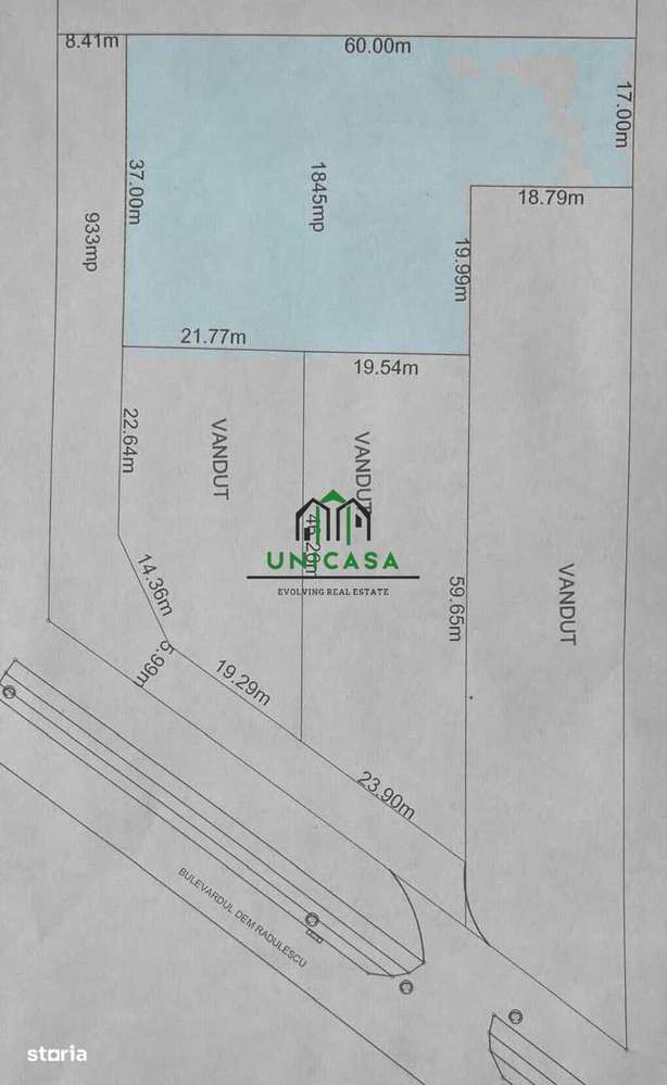 Teren Bulevardul Dem Radulescu 1845 mp - Imagine principală: 4/4
