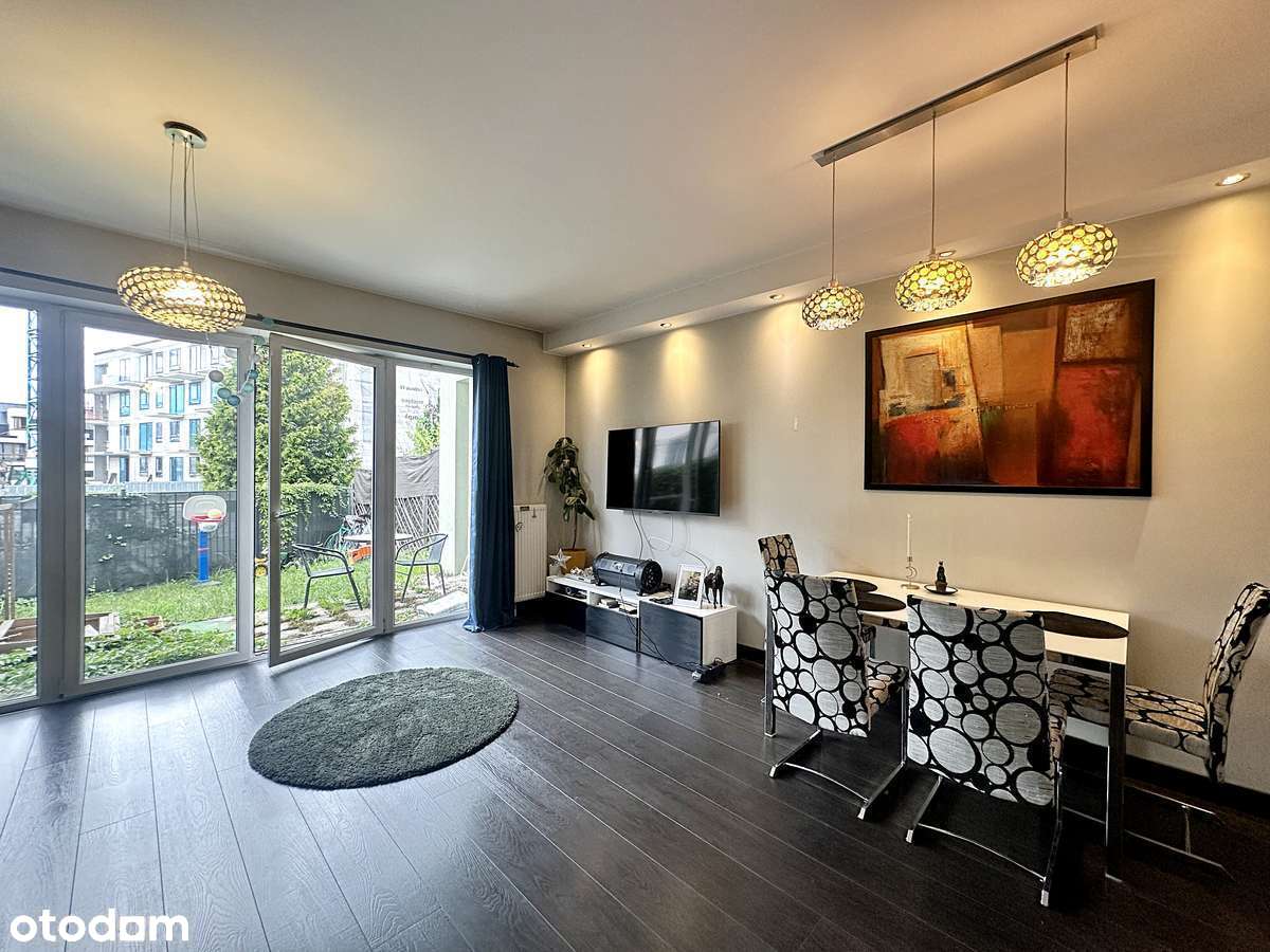 Segment bezczynszowy dwupoziomowy z użytkowym poddaszem i ogrodem-1