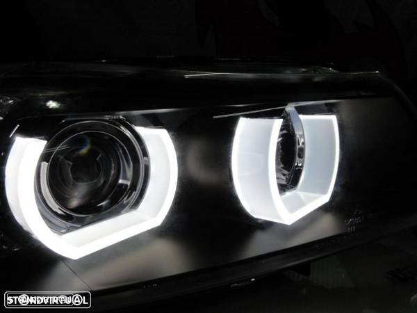 Farois Angel Eyes 3D Tipo U BMW E90 / E91 05-08 Fundo Preto - 17