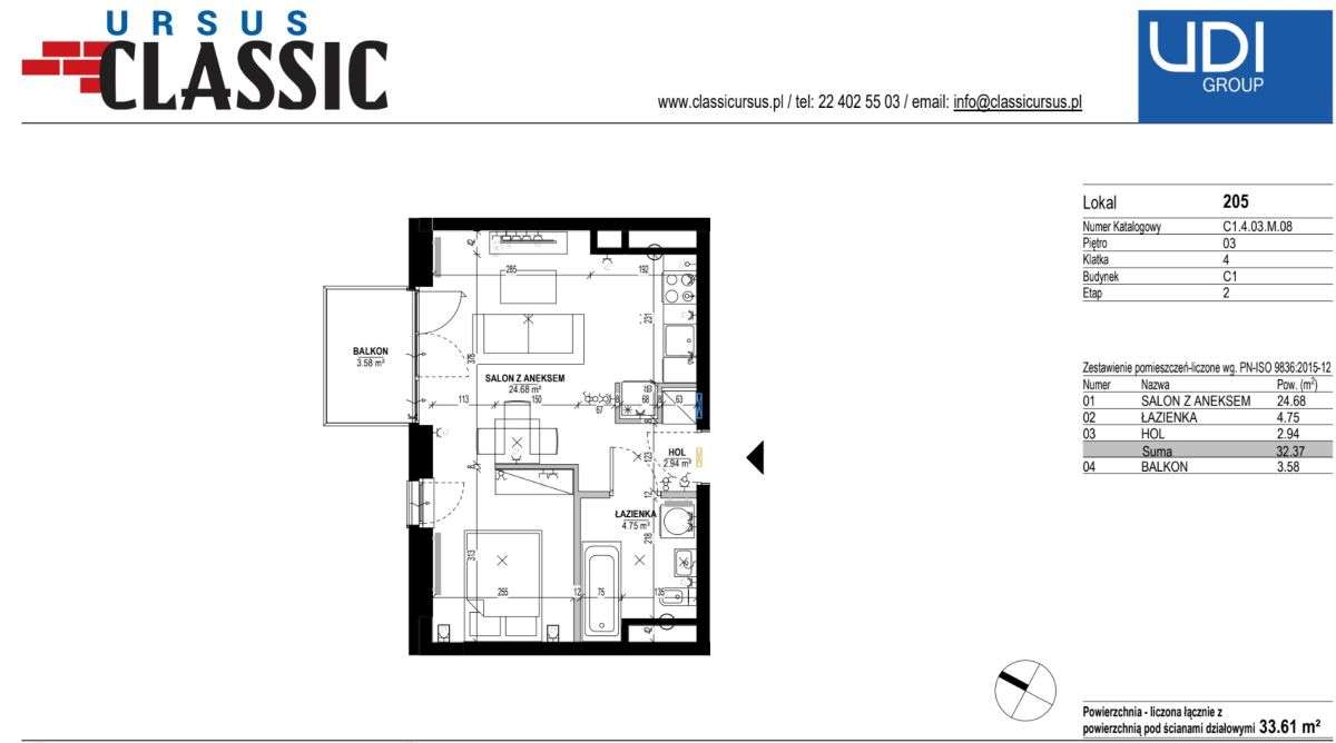 Nowe 2 pokoje 32 m2 przy samej stacji Ursus-8