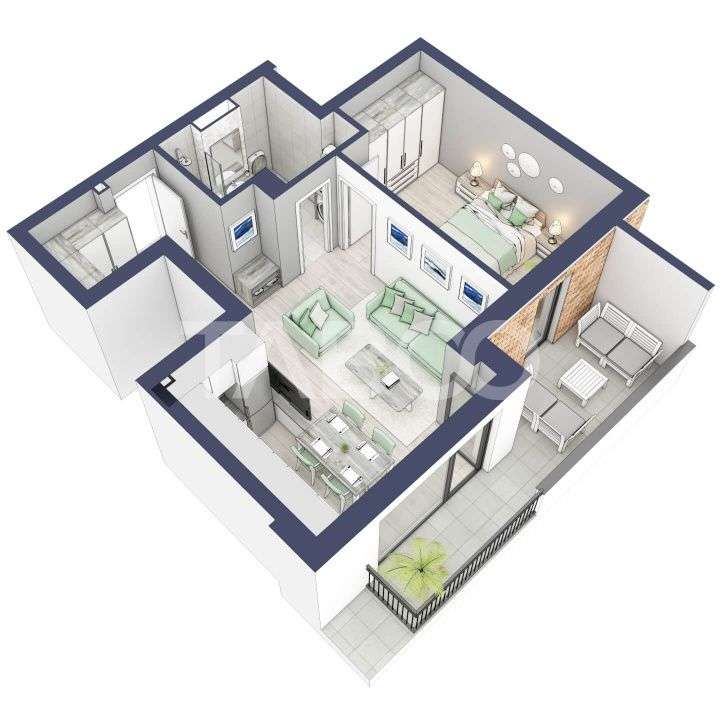 Apartament la parter cat un etaj 1 cu 47 mp utili 2 camere Turnisor - Imagine principală: 1/4