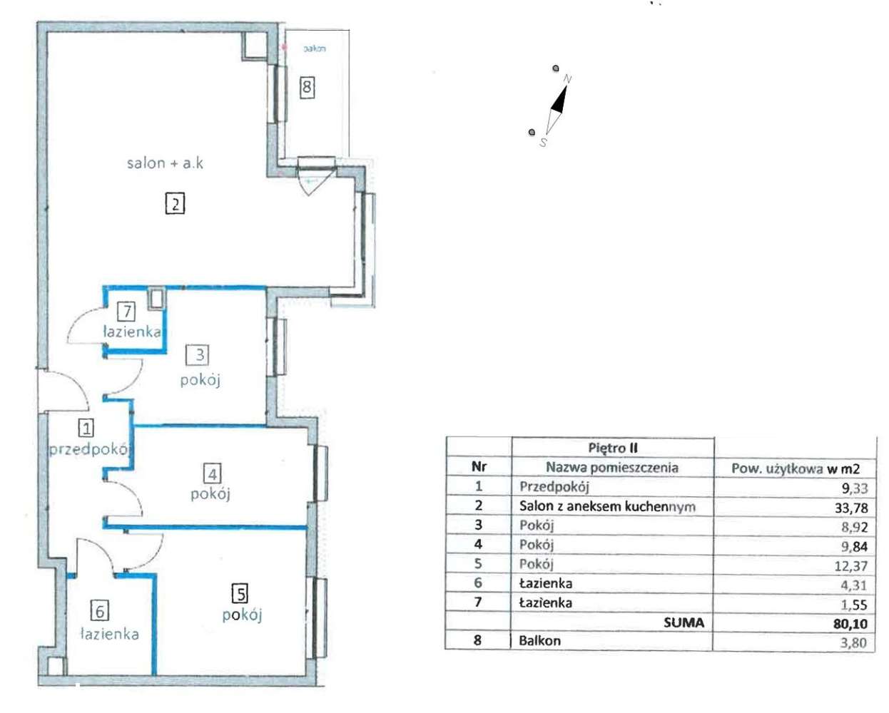 4 pok. jednopoziomowe Grabiszynek Racławicka! - Pełny obrazek: 4/9