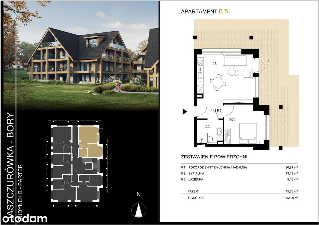 Tatra Square/ S​A​U​N​A/ W​I​N​D​A/G​A​R​AŻ/ Apartament L​B05 - Pełny obrazek: 2/7