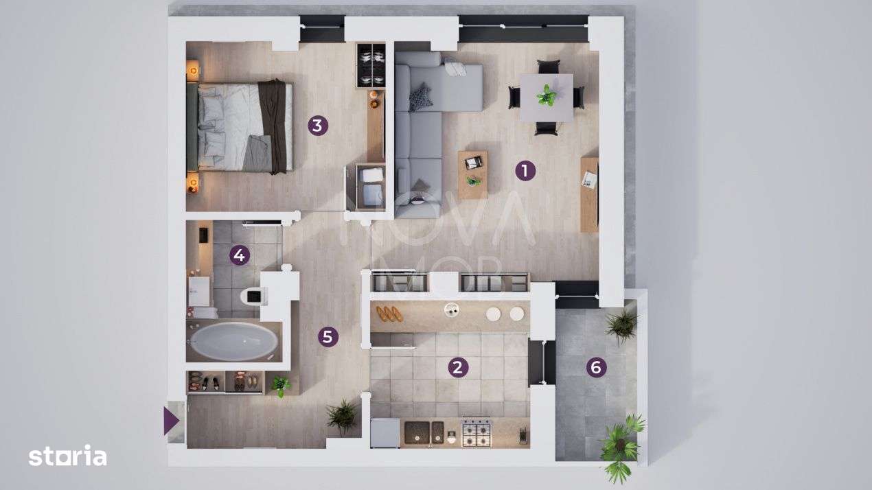 Apartament 2 camere, decomandat, ansamblu nou Calea Surii Mici-5