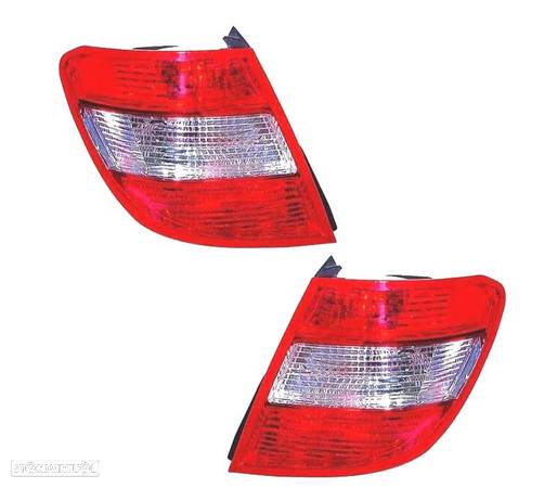 FAROLINS PARA MERCEDES CLASSE C W204 ESTATE KOMBI 07-10 BRANCO VERMELHO - 1