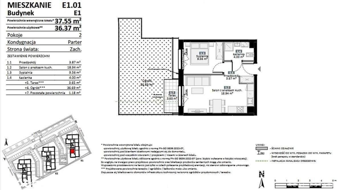 Rokitki| 4-pokojowe mieszkanie 68,07 m2 |3 piętro|-1