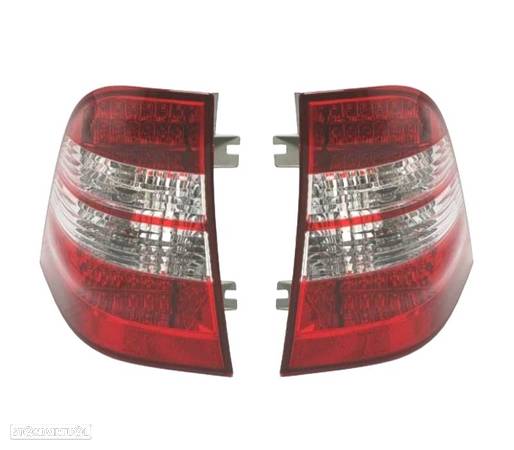 FAROLINS TRASEIROS LED PARA MERCEDES ML W163 98-05 VERMELHO BRANCO - 1