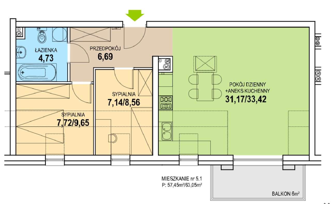 Osiedle Niwa | mieszkanie C1_34 - Pełny obrazek: 2/6