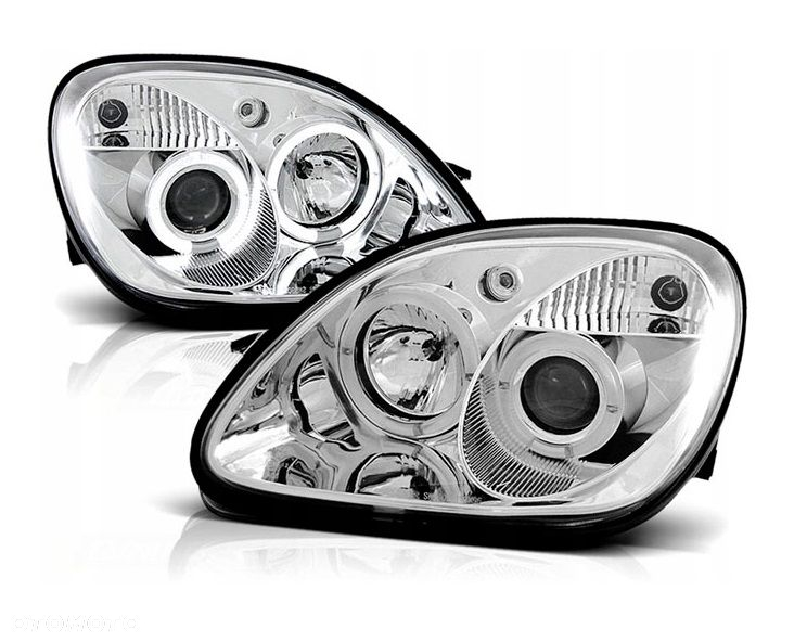 Reflektor Lampy kpl Ringi Angel Eyes Led Tuning Mercedes Slk r 170 - 2