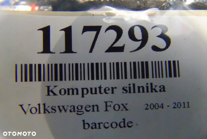 VOLKSWAGEN FOX 1.2 6V KOMPUTER SILNIKA 03D906033H - 5