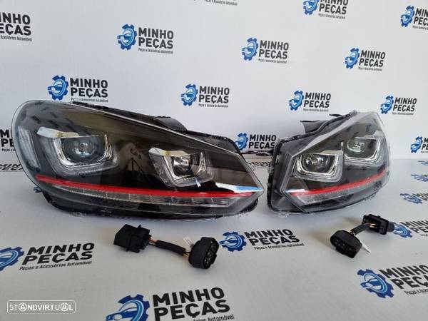 Faróis Golf 6 3D LED DRL U - 3