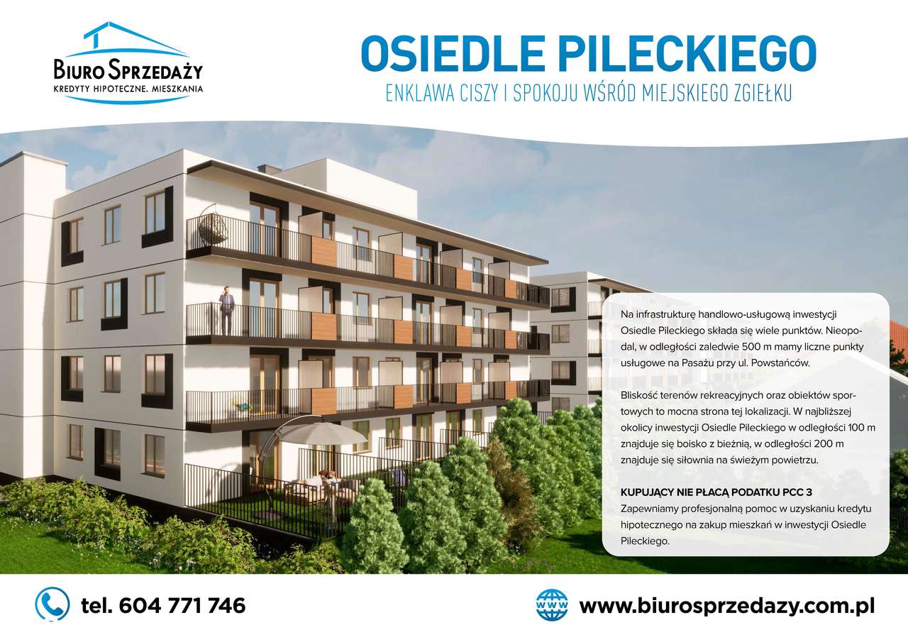 OSTATNIE KOMPAKTOWE 3 POKOJE Z DUŻYM BALKONEM - Pełny obrazek: 5/10