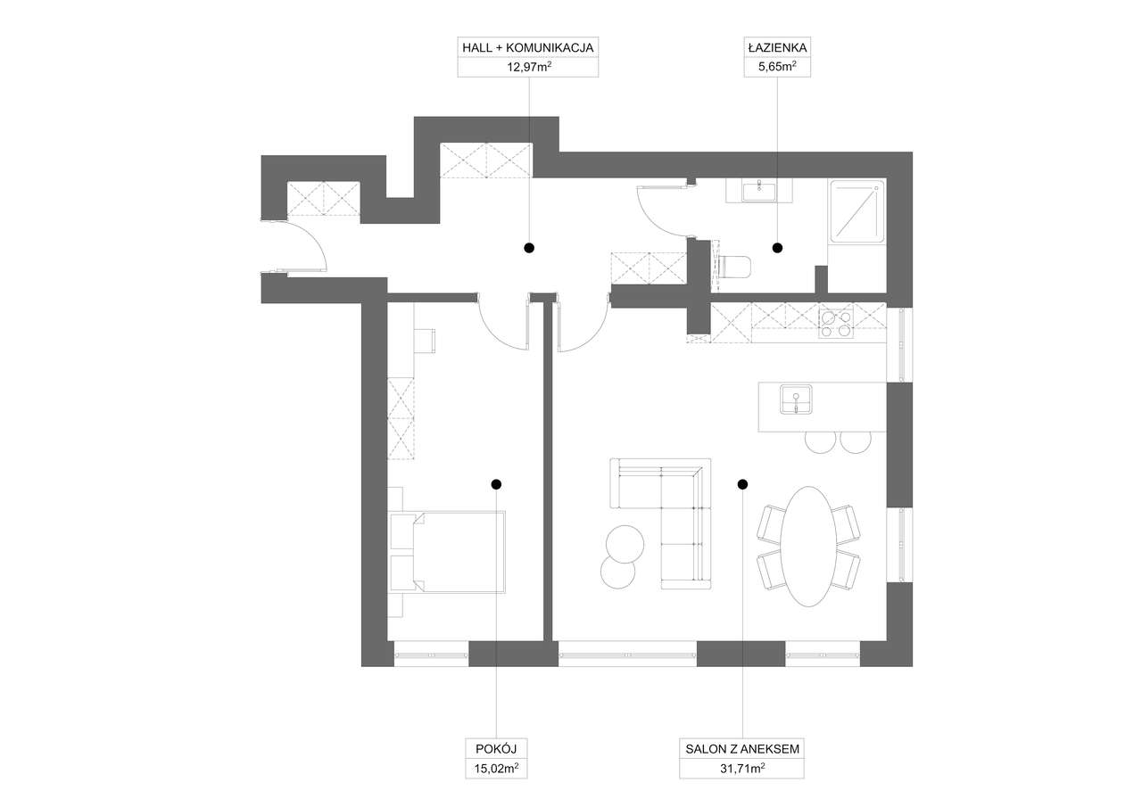 Mieszkanie, 66 m², Warszawa-3