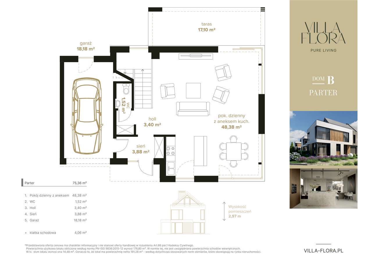 Doskonały rozkład dla 4 os. rodziny- 4 pok i duże przeszklone poddasze - Pełny obrazek: 5/23