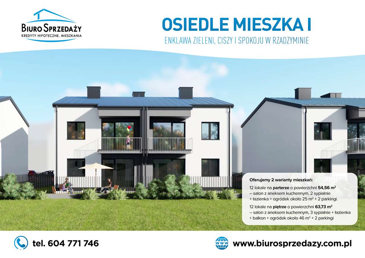 3 POKOJE+2MP+OGRÓDEK-GOTOWE DO WYKOŃCZENIA - Pełny obrazek: 5/9