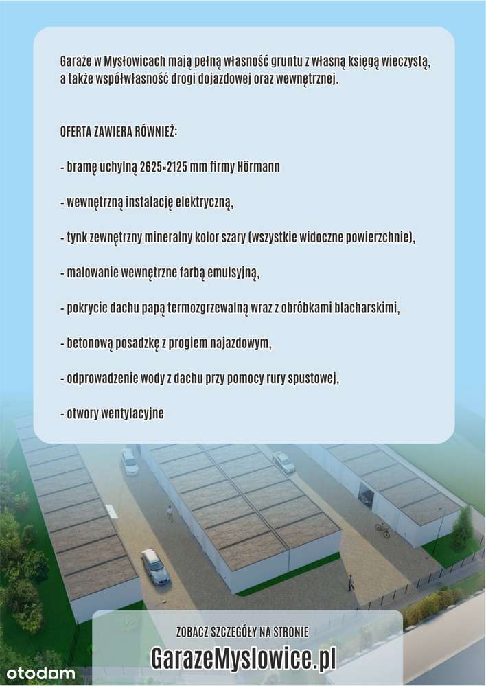 PROMOCJA Nowe Garaże na własność z pełną KW grunt + garaż INWESTYCJA-4