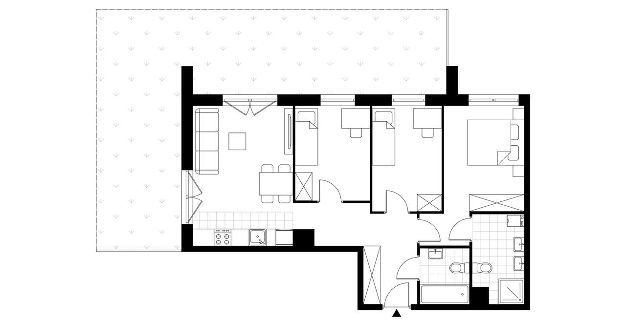 4-pokojowe mieszkanie 66m2 + ogródek Bezpośrednio - Pełny obrazek: 4/8