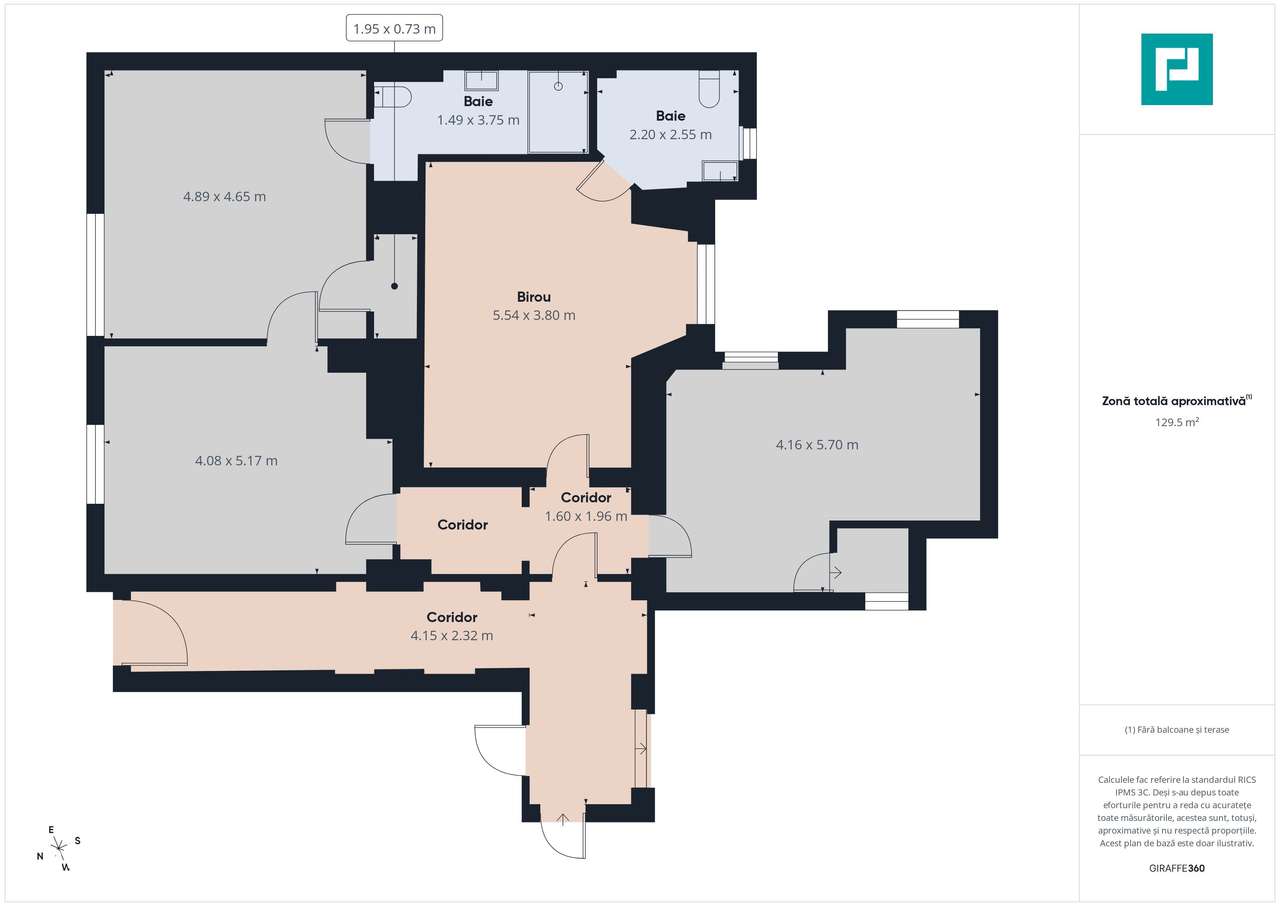 Spațiu de birouri ultracentral 120mp pe Str.Cloșca-14