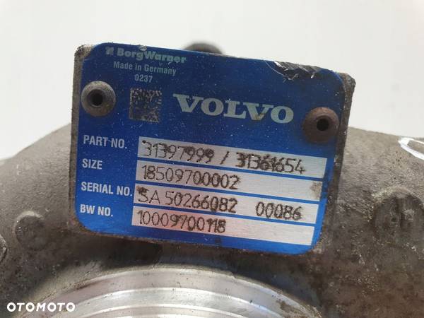 Volvo V60 2.0 D4 TURBOSPRĘŻARKA turbo 31397999 - 2