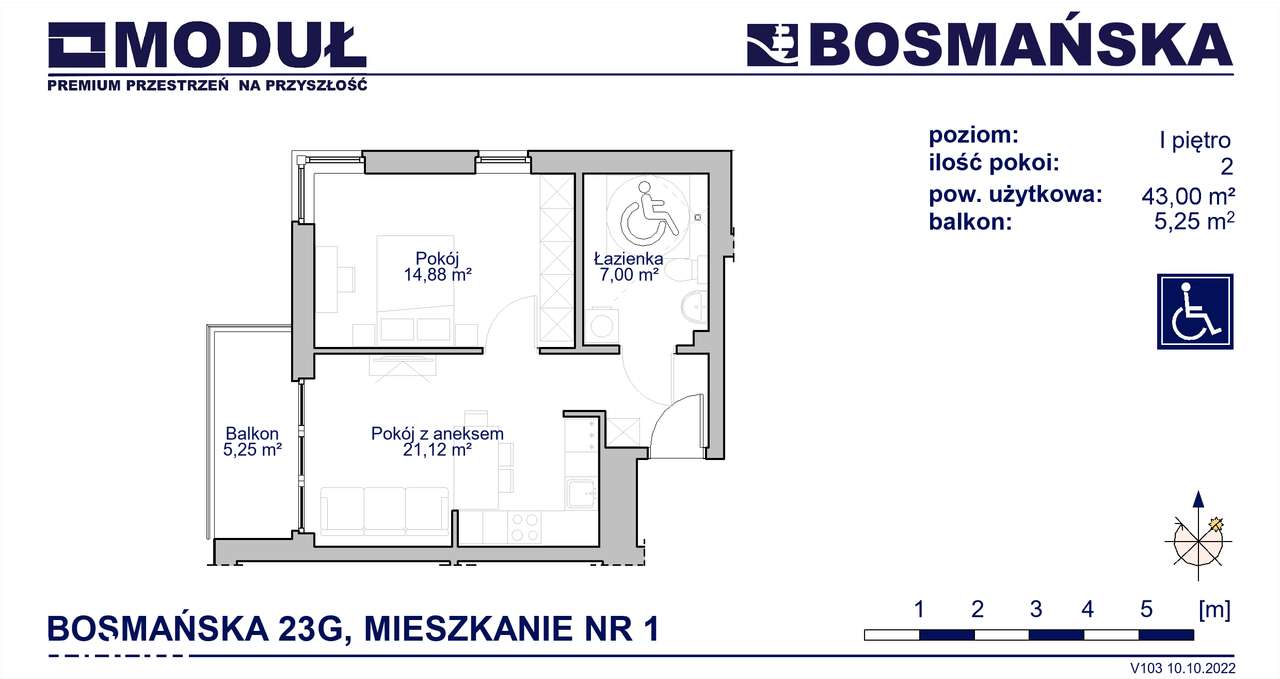 Przystań Bosmańska 2 pokojowe G1n - Pełny obrazek: 2/7