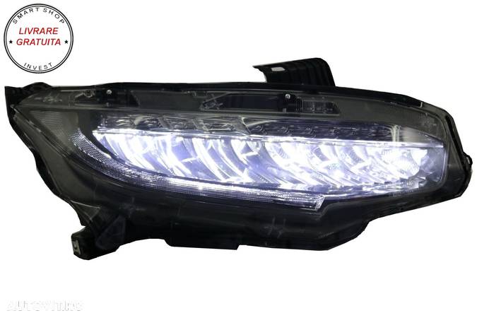 Faruri Full LED HONDA Civic Mk10 FC/FK (2016-Up) Sedan & Hatchback Semnalizare Din- livrare gratuita - 8