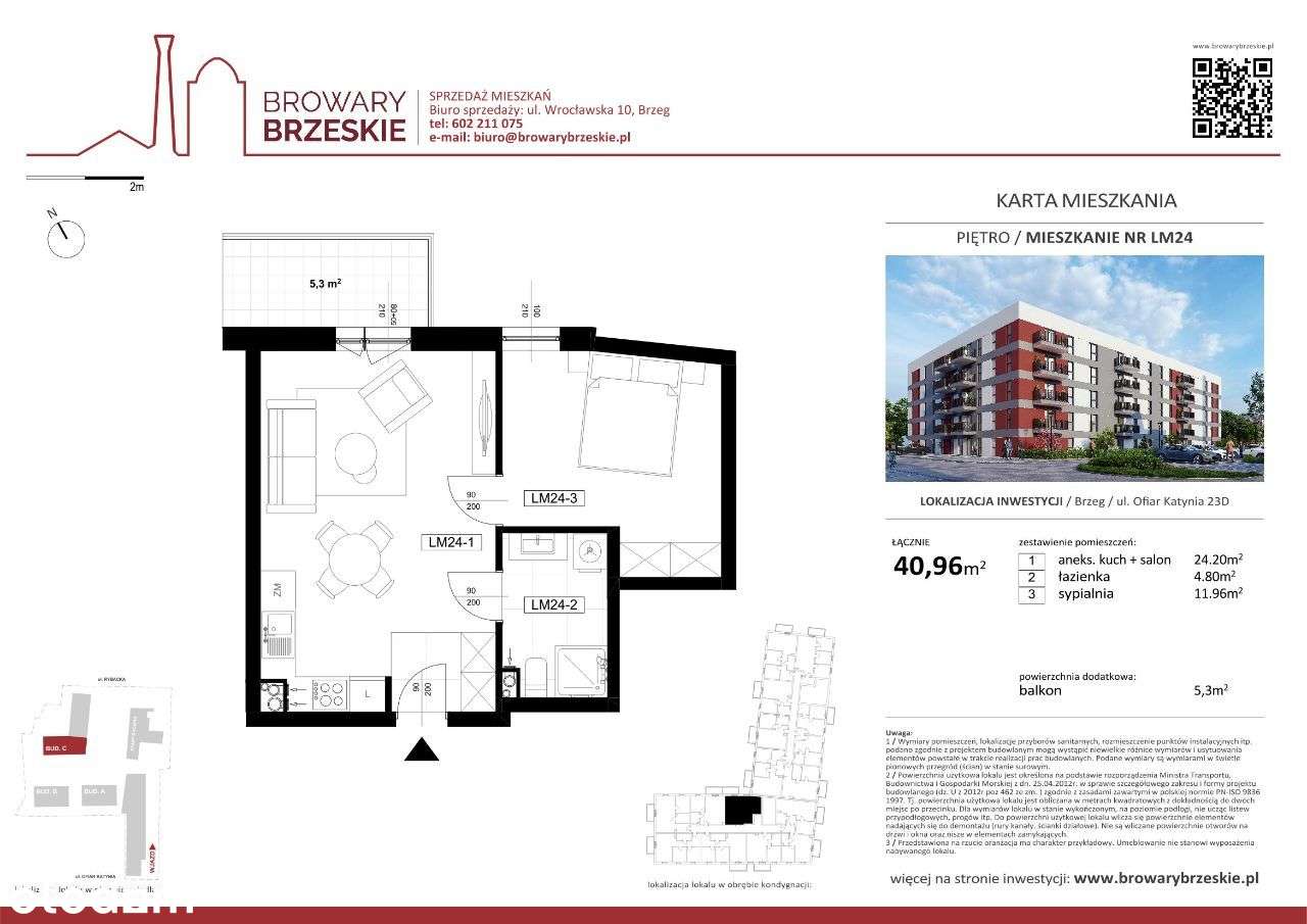 Browary Brzeskie | Mieszkanie 40,96m2 | 2 Pokoje - Pełny obrazek: 3/10