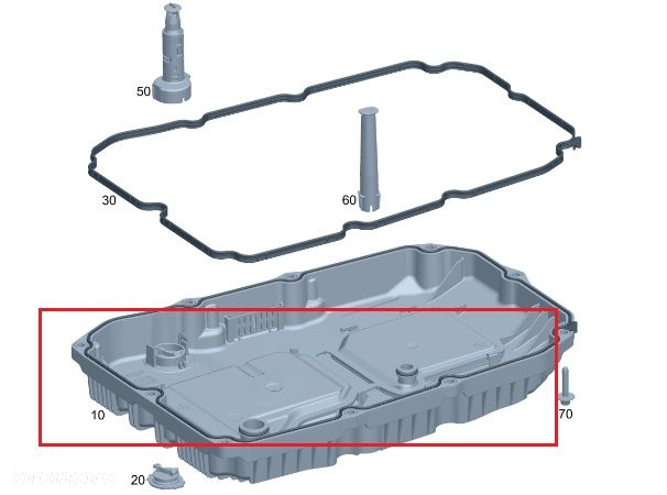 MERCEDES Skrzynia automatyczna 725.0 9G-Tronic Miska olejowa ORYGINAL - 3