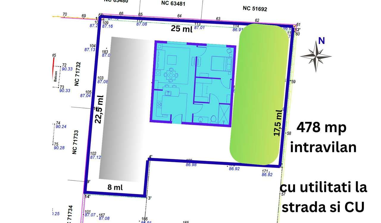 Vanzare Teren Construibil, Intravilan,CU, 478 mp - Tunari! Comision 0%-0