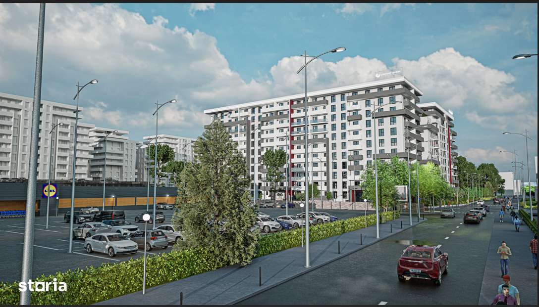 Apartament luminos cu 2 camere, balcon 8 mp, 60.35mp Confort Evolution