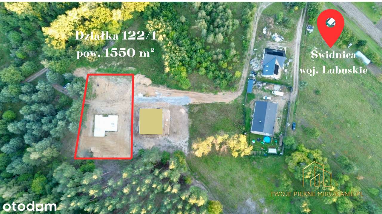 Działka 1550 m² z rozpoczętą budową domu parterowego | Świdnica-0